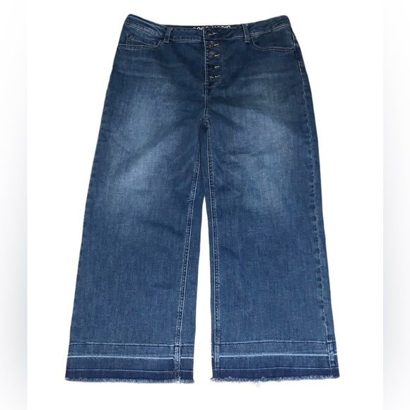 Good Hart Women's Crop Wide Leg Jeans size 12 - Picture 1 of 6